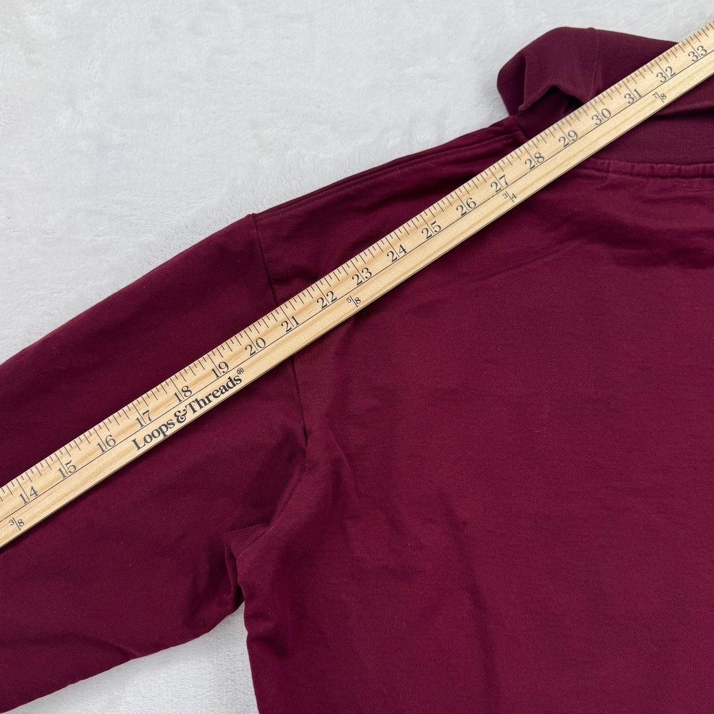 Uniqlo U Sweatshirt Mens S Burgundy Excellent Turtleneck Long Sleeve 341-419547 - Picture 7 of 8